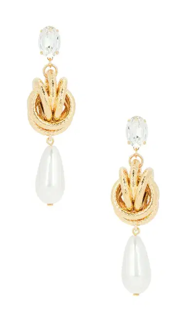 Anton Heunis Omega Clasp Oval Knot & Pendant Earrings | Thumbnail 1 Anton Heunis Omega Clasp Oval Knot & Pendant Earrings | Thumbnail 1
