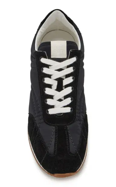 Toteme Quilted Suede-Trimmed Sneakers | Thumbnail 3 Toteme Quilted Suede-Trimmed Sneakers | Thumbnail 3