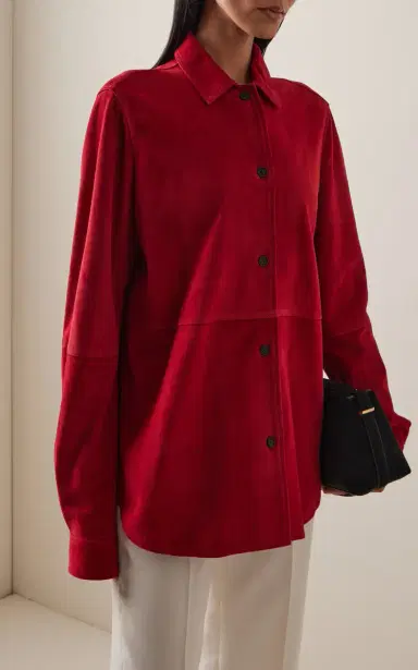 TOTEME Suede Overshirt | Thumbnail 3 TOTEME Suede Overshirt | Thumbnail 3