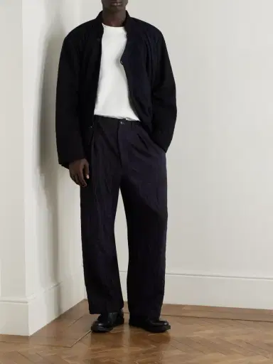 Blue Blue Japan Straight-Leg Wool-Blend Trousers - Men | Thumbnail 2 Blue Blue Japan Straight-Leg Wool-Blend Trousers - Men | Thumbnail 2