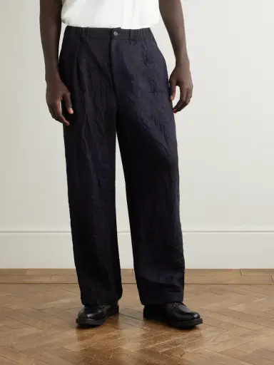 Blue Blue Japan Straight-Leg Wool-Blend Trousers - Men | Thumbnail 3 Blue Blue Japan Straight-Leg Wool-Blend Trousers - Men | Thumbnail 3