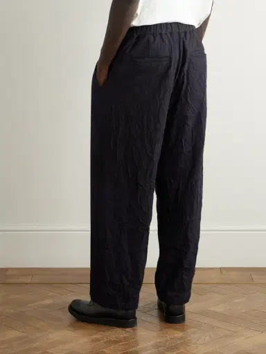 Blue Blue Japan Straight-Leg Wool-Blend Trousers - Men | Thumbnail 4 Blue Blue Japan Straight-Leg Wool-Blend Trousers - Men | Thumbnail 4