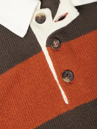 BODE Logo-Embroidered Striped Wool Polo Shirt - Men | Thumbnail 4 BODE Logo-Embroidered Striped Wool Polo Shirt - Men | Thumbnail 4