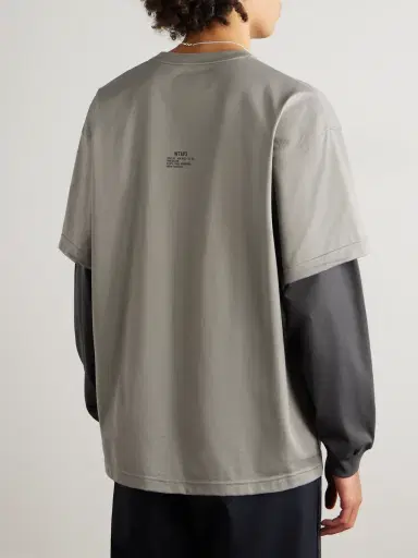 WTAPS Logo-Appliquéd Layered Cotton-Jersey T-Shirt - Men | Thumbnail 3 WTAPS Logo-Appliquéd Layered Cotton-Jersey T-Shirt - Men | Thumbnail 3