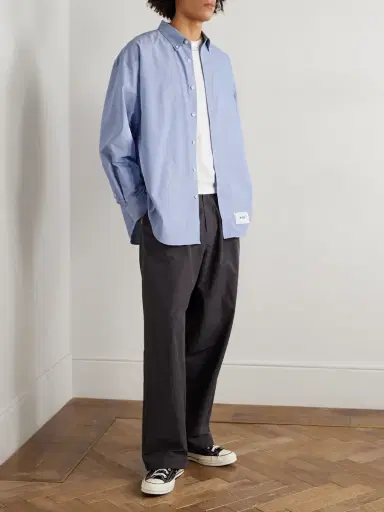 WTAPS Button Down-Collar Logo-Appliquéd COOLMAX® Shirt - Men | Thumbnail 2 WTAPS Button Down-Collar Logo-Appliquéd COOLMAX® Shirt - Men | Thumbnail 2