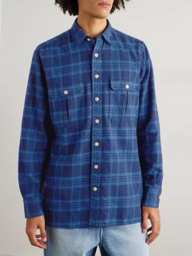 Drake's Checked Cotton-Flannel Shirt - Men | Thumbnail 3 Drake's Checked Cotton-Flannel Shirt - Men | Thumbnail 3
