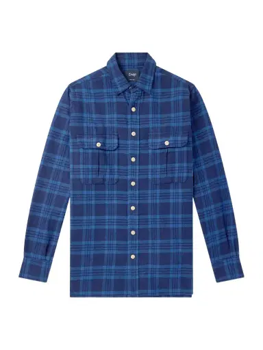 Drake's Checked Cotton-Flannel Shirt - Men | Thumbnail 1 Drake's Checked Cotton-Flannel Shirt - Men | Thumbnail 1
