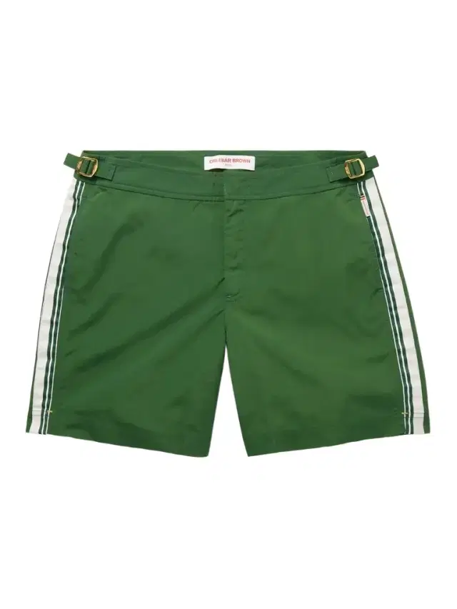 Bulldog Straight-Leg Mid-Length Striped Recycled Swim Shorts - Men Bulldog Straight-Leg Mid-Length Striped Recycled Swim Shorts - Men