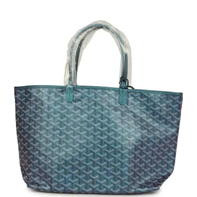 goyard Goyard Goyardine Pearly Blue Saint Louis PM Tote Bag Palladium Hardware | Thumbnail 4 goyard Goyard Goyardine Pearly Blue Saint Louis PM Tote Bag Palladium Hardware | Thumbnail 4
