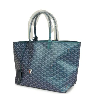 goyard Goyard Goyardine Pearly Blue Saint Louis PM Tote Bag Palladium Hardware | Thumbnail 5 goyard Goyard Goyardine Pearly Blue Saint Louis PM Tote Bag Palladium Hardware | Thumbnail 5