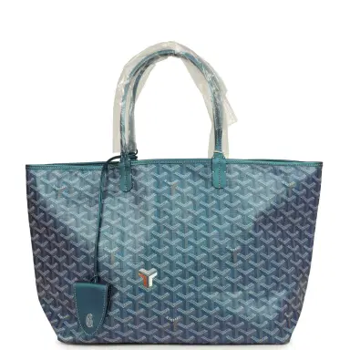 goyard Goyard Goyardine Pearly Blue Saint Louis PM Tote Bag Palladium Hardware | Thumbnail 1 goyard Goyard Goyardine Pearly Blue Saint Louis PM Tote Bag Palladium Hardware | Thumbnail 1