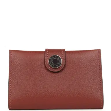 HERMÈS Hermes R.M.S Card Holder Rouge H Evercolor Lacquered Palladium Hardware | Thumbnail 1 HERMÈS Hermes R.M.S Card Holder Rouge H Evercolor Lacquered Palladium Hardware | Thumbnail 1