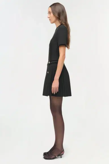 Simkhai Doria Velvet Trimmed Mini Dress | Thumbnail 4 Simkhai Doria Velvet Trimmed Mini Dress | Thumbnail 4