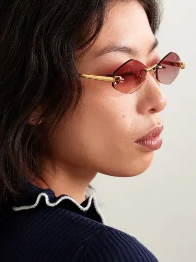 Cartier Eyewear Panthère Hexagon-frame Gold-tone Sunglasses | Thumbnail 5 Cartier Eyewear Panthère Hexagon-frame Gold-tone Sunglasses | Thumbnail 5