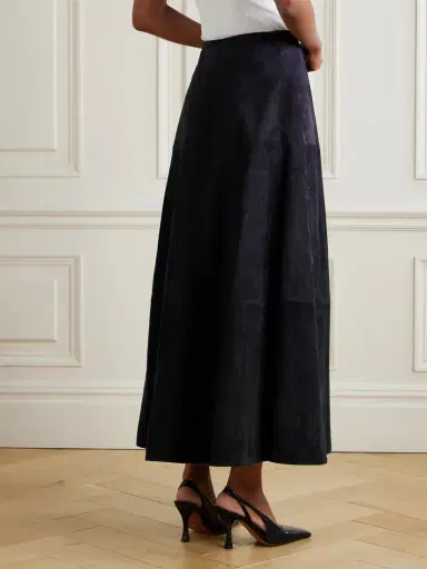 Altuzarra Varda Paneled Suede Midi Skirt | Thumbnail 4 Altuzarra Varda Paneled Suede Midi Skirt | Thumbnail 4