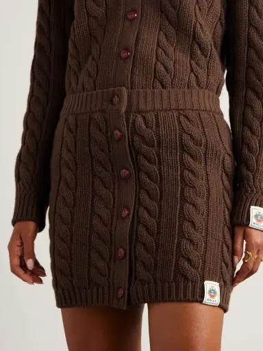 BALLY Cable-knit Wool Mini Skirt | Thumbnail 3 BALLY Cable-knit Wool Mini Skirt | Thumbnail 3