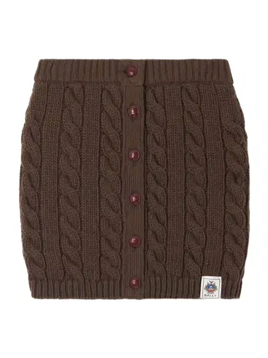 BALLY Cable-knit Wool Mini Skirt | Thumbnail 1 BALLY Cable-knit Wool Mini Skirt | Thumbnail 1