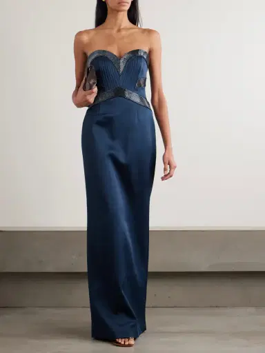 Rebecca Vallance Elivera Strapless Bead-embellished Satin Gown | Thumbnail 2 Rebecca Vallance Elivera Strapless Bead-embellished Satin Gown | Thumbnail 2