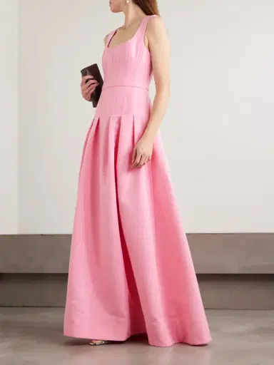 Rebecca Vallance Amaro Belted Pleated Taffeta Gown | Thumbnail 2 Rebecca Vallance Amaro Belted Pleated Taffeta Gown | Thumbnail 2