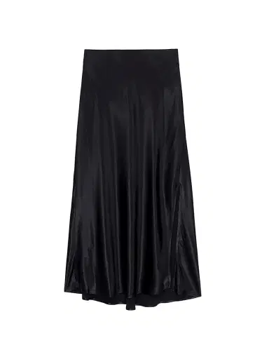 Rails Women's Maya Satin Midi-Skirt - Black | Thumbnail 1 Rails Women's Maya Satin Midi-Skirt - Black | Thumbnail 1