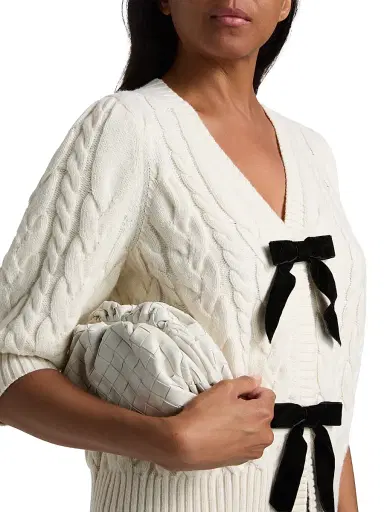 Rails Women's Clarissa Bow-Detail Cotton-Blend Cardigan - Cables | Thumbnail 6 Rails Women's Clarissa Bow-Detail Cotton-Blend Cardigan - Cables | Thumbnail 6