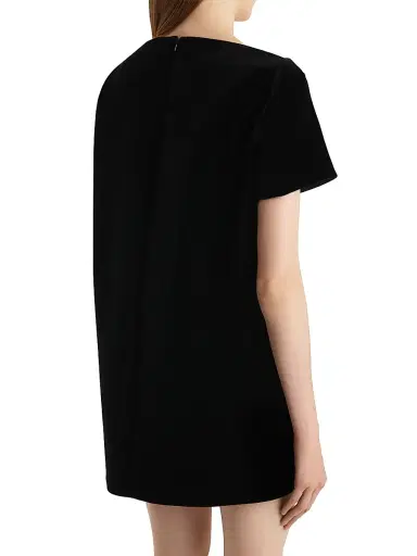 Khaite Women's Benji Velvet Shift Minidress - Black | Thumbnail 4 Khaite Women's Benji Velvet Shift Minidress - Black | Thumbnail 4