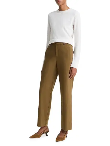 Vince Women's Cashmere Crewneck Sweater - Off White | Thumbnail 2 Vince Women's Cashmere Crewneck Sweater - Off White | Thumbnail 2