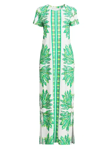 Lilly Pulitzer Women's Kaden UPF 50+ Maxi Dress - Kitts Green - Size Medium | Thumbnail 1 Lilly Pulitzer Women's Kaden UPF 50+ Maxi Dress - Kitts Green - Size Medium | Thumbnail 1