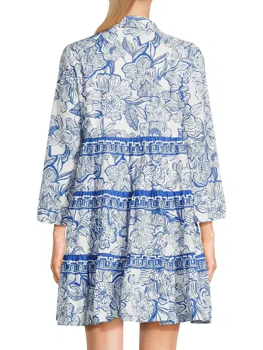 Lilly Pulitzer Women's Angie Floral Mini-Shirtdress - Coconut Unforgettable - Size 12 | Thumbnail 5 Lilly Pulitzer Women's Angie Floral Mini-Shirtdress - Coconut Unforgettable - Size 12 | Thumbnail 5