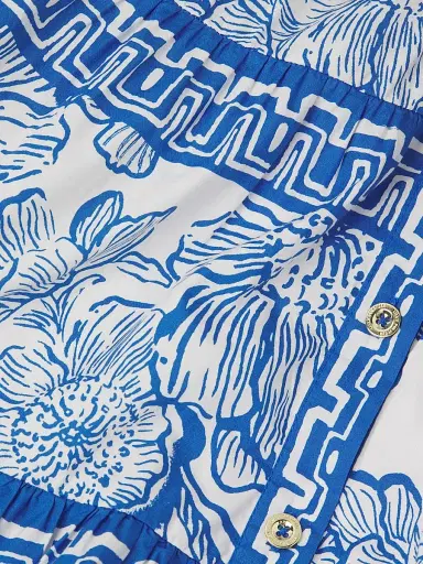 Lilly Pulitzer Women's Angie Floral Mini-Shirtdress - Coconut Unforgettable - Size 12 | Thumbnail 6 Lilly Pulitzer Women's Angie Floral Mini-Shirtdress - Coconut Unforgettable - Size 12 | Thumbnail 6