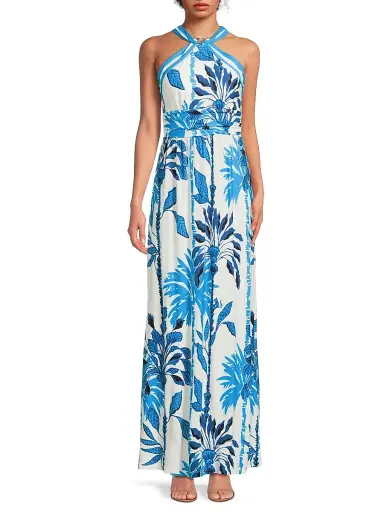 Lilly Pulitzer Women's Devena Floral Halter Maxi Dress | Thumbnail 3 Lilly Pulitzer Women's Devena Floral Halter Maxi Dress | Thumbnail 3