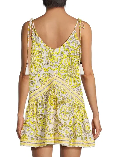 Ramy Brook Women's Gigi Printed Cotton Mini Cover-Up Dress - Sunglow Combo | Thumbnail 5 Ramy Brook Women's Gigi Printed Cotton Mini Cover-Up Dress - Sunglow Combo | Thumbnail 5