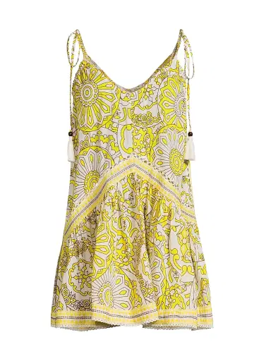 Ramy Brook Women's Gigi Printed Cotton Mini Cover-Up Dress - Sunglow Combo | Thumbnail 1 Ramy Brook Women's Gigi Printed Cotton Mini Cover-Up Dress - Sunglow Combo | Thumbnail 1