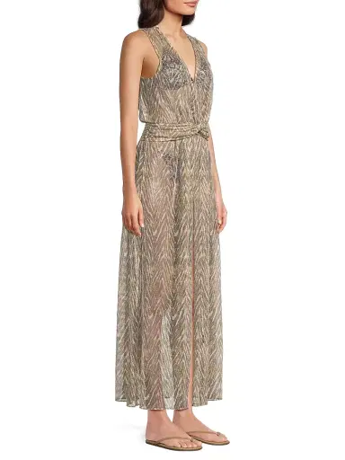 Ramy Brook Women's Sahana Animal Printed Cover-Up Maxi Dress | Thumbnail 4 Ramy Brook Women's Sahana Animal Printed Cover-Up Maxi Dress | Thumbnail 4