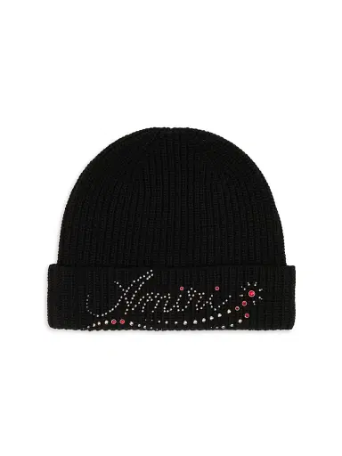 Amiri Men's Logo-Studded Wool Beanie - Black | Thumbnail 1 Amiri Men's Logo-Studded Wool Beanie - Black | Thumbnail 1
