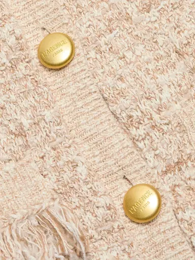 L'AGENCE Women's Kastoria Fringe-Trim Cotton-Blend Tweed Cardigan - Natural Multi Boucle | Thumbnail 7 L'AGENCE Women's Kastoria Fringe-Trim Cotton-Blend Tweed Cardigan - Natural Multi Boucle | Thumbnail 7