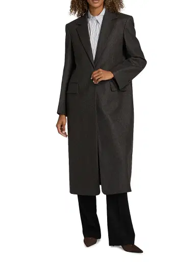 TWP Women's Mattie Wool-Blend Coat - Charcoal - Size Large | Thumbnail 3 TWP Women's Mattie Wool-Blend Coat - Charcoal - Size Large | Thumbnail 3