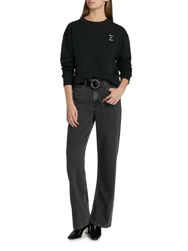 rag & bone Women's That's The Spirit Sweatshirt - Black | Thumbnail 2 rag & bone Women's That's The Spirit Sweatshirt - Black | Thumbnail 2