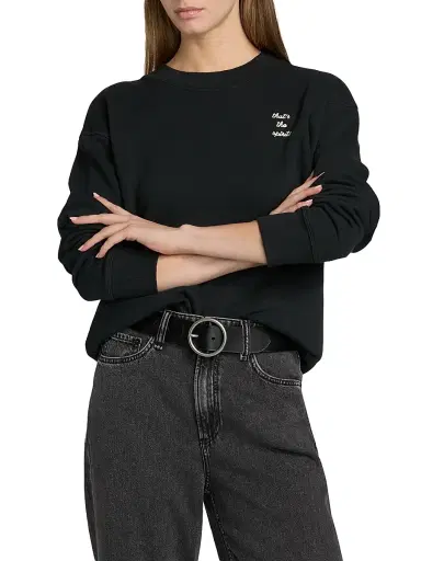 rag & bone Women's That's The Spirit Sweatshirt - Black | Thumbnail 3 rag & bone Women's That's The Spirit Sweatshirt - Black | Thumbnail 3