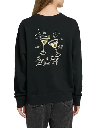 rag & bone Women's That's The Spirit Sweatshirt - Black | Thumbnail 5 rag & bone Women's That's The Spirit Sweatshirt - Black | Thumbnail 5
