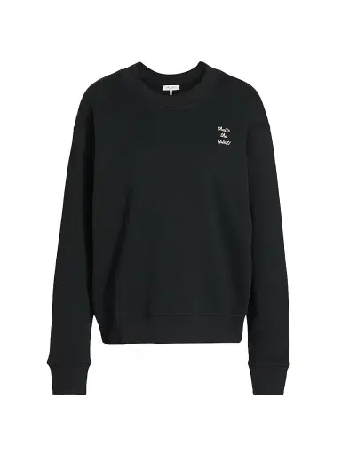 rag & bone Women's That's The Spirit Sweatshirt - Black | Thumbnail 1 rag & bone Women's That's The Spirit Sweatshirt - Black | Thumbnail 1
