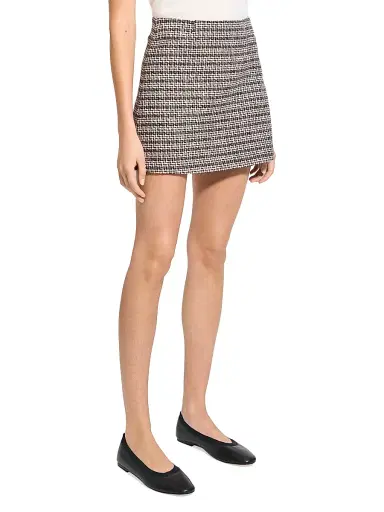 Theory Women's Tweed A-Line Miniskirt - Shale Multi | Thumbnail 4 Theory Women's Tweed A-Line Miniskirt - Shale Multi | Thumbnail 4