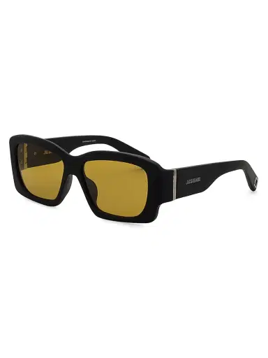 Jacquemus Women's Croisière 56MM Rectangular Sunglasses - Black Yellow | Thumbnail 1 Jacquemus Women's Croisière 56MM Rectangular Sunglasses - Black Yellow | Thumbnail 1