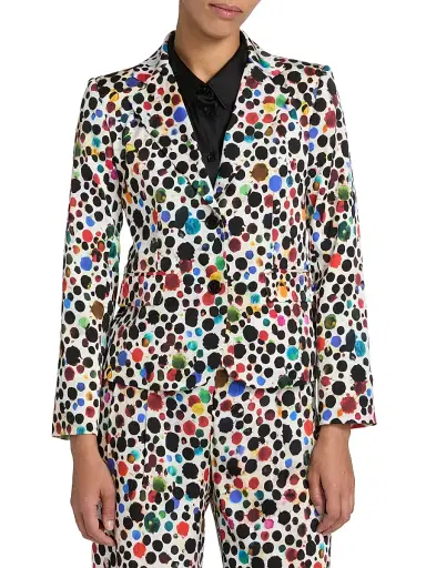 Libertine Women's Orpheus Silk-Blend Short Jacket - White Multi | Thumbnail 3 Libertine Women's Orpheus Silk-Blend Short Jacket - White Multi | Thumbnail 3