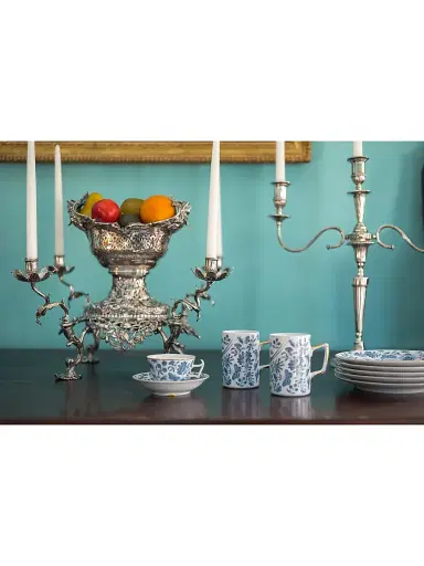 Mottahedeh Sacred Bird & Butterfly Porcelain Rimmed Soup Plate | Thumbnail 5 Mottahedeh Sacred Bird & Butterfly Porcelain Rimmed Soup Plate | Thumbnail 5