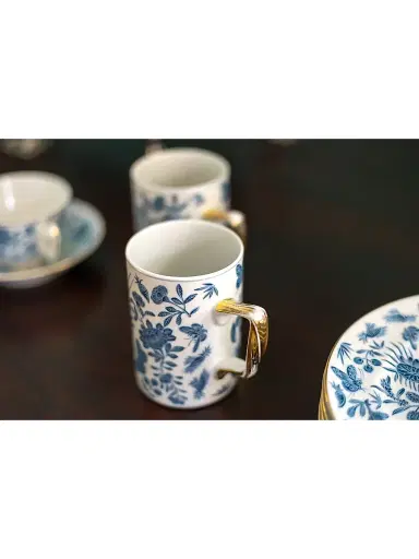 Mottahedeh Sacred Bird & Butterfly Porcelain Coup Bowl | Thumbnail 6 Mottahedeh Sacred Bird & Butterfly Porcelain Coup Bowl | Thumbnail 6