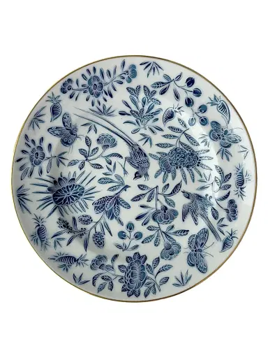 Mottahedeh Sacred Bird & Butterfly Porcelain Bread & Butter Plate | Thumbnail 1 Mottahedeh Sacred Bird & Butterfly Porcelain Bread & Butter Plate | Thumbnail 1