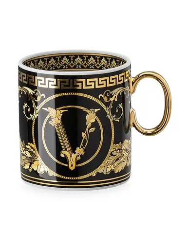 Rosenthal Versace Virtus Coffee Cup & Saucer Set - Black | Thumbnail 1 Rosenthal Versace Virtus Coffee Cup & Saucer Set - Black | Thumbnail 1