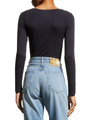 Majestic Filatures Women's Soft Touch Long-Sleeve Top - Navy | Thumbnail 4 Majestic Filatures Women's Soft Touch Long-Sleeve Top - Navy | Thumbnail 4