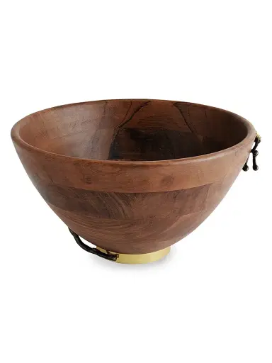 Michael Aram Gold Orchid Wooden Bowl - Brown | Thumbnail 3 Michael Aram Gold Orchid Wooden Bowl - Brown | Thumbnail 3